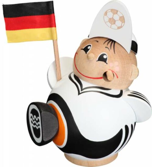 Kugelräucherfigur FussballfanSeiffener Volkskunst